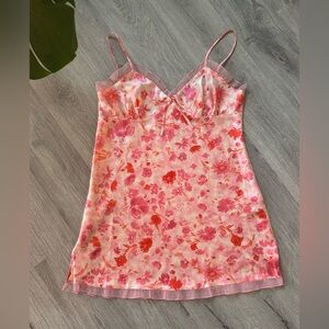 Floral Pink Women's Slip Dress